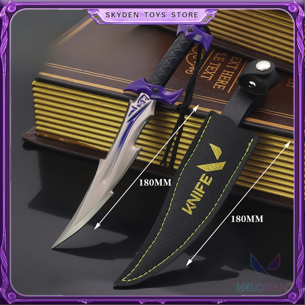 Valorant Weapon Model Melee Reaver Knife Metal Reaver Collection Craft Ornament 18cm Peripheral Samurai Katana Model Gift Kid