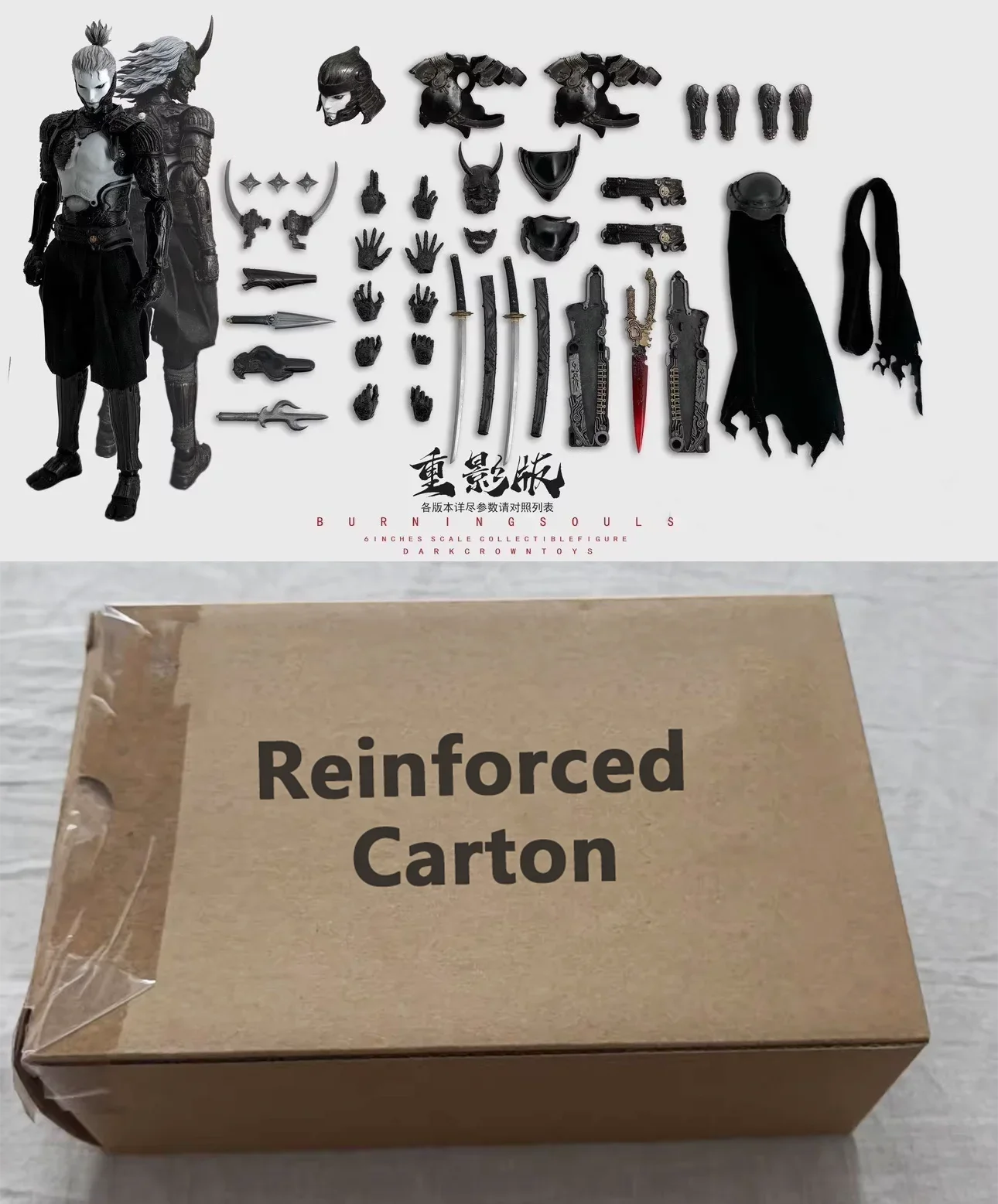 In Stock DARKCROWN TOYS BURNINGSOULS Action Model Toy 6-inch Scale Collectible Figure Samurai Collection Gift Gift