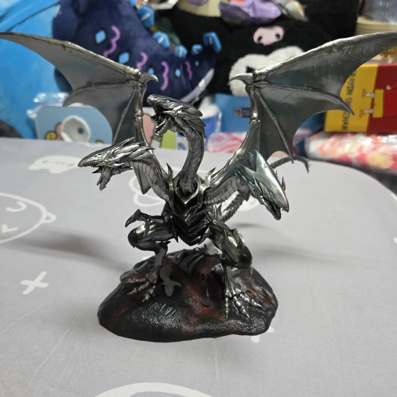 25CM Yu-Gi-Oh Figure Blue-Eyes White Dragon Figure With Light Pvc Statue Model High Quality Collection Room Decoration Toys Gift