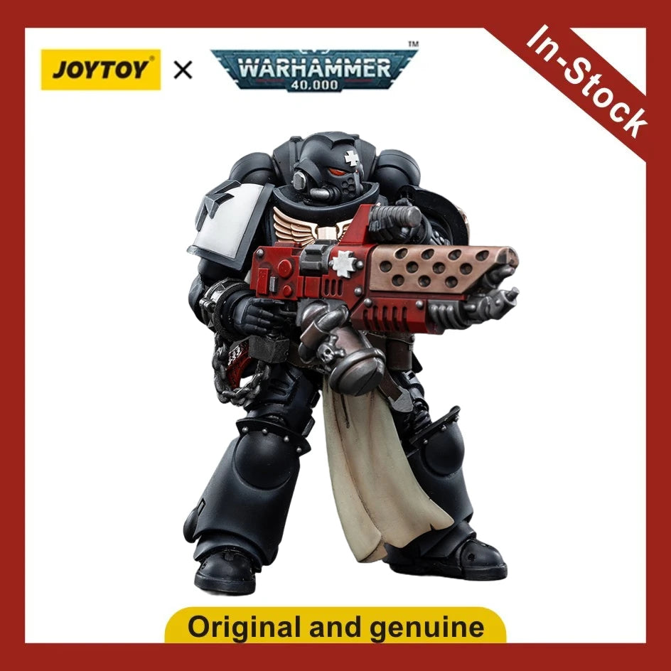 【UA】JOYTOY  Warhammer 40K  Scale 1/18 Action Figures Black Templars Primaris Initiate Brother Raemont Models Toys Gifts