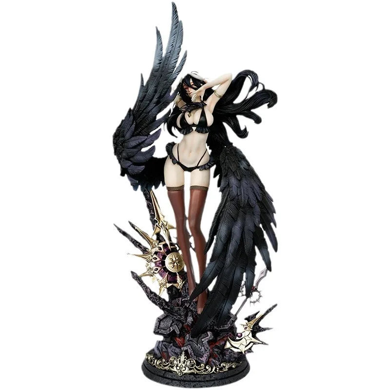 56,5 cm Overlord Albedo Auspicious Day Anime Mädchen Figur Modell Gk Statue Jungen Sammlung Desktop Dekoration Ornament Spielzeug Geschenke