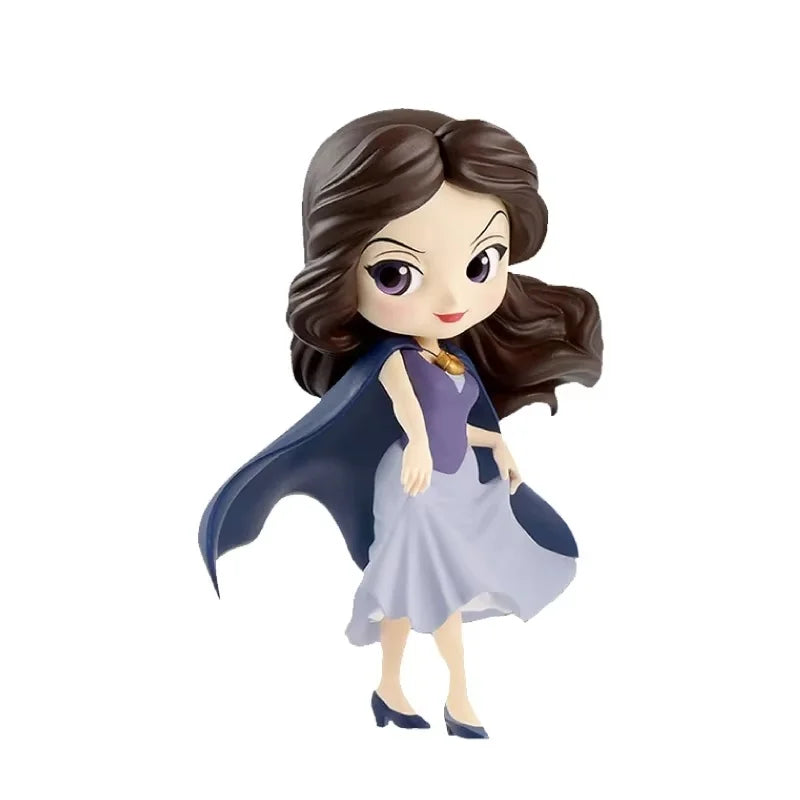 Bandai Original Disney Anime Figure Sitting Villain Doll Q Version Kids Toys Home Decoration Girl'S Birthday Model Toys Gifts