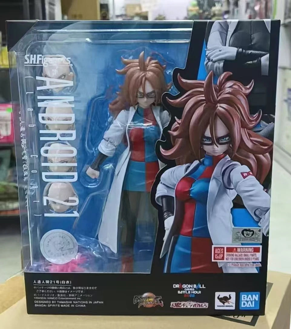 In Stock Bandai SHF SH Figuarts  Android 21 Lab Coat No.21 Action Figures Model Toys