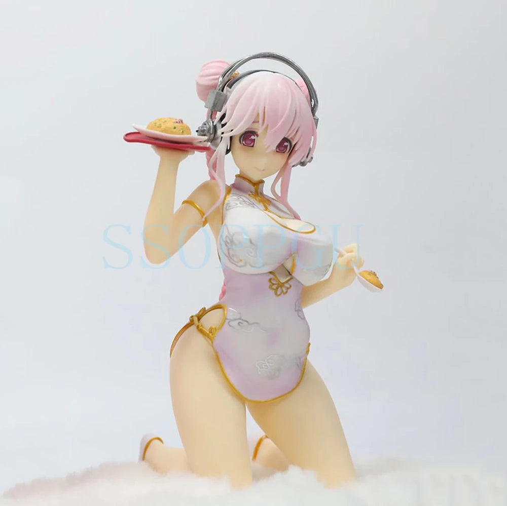 Emontoys Sonicomi SUPER SONICO Figur Cheongsam 1/7 Anime Girl PVC Actionfigur Spielzeug SONICO Statue Spielsammlung Modellpuppe