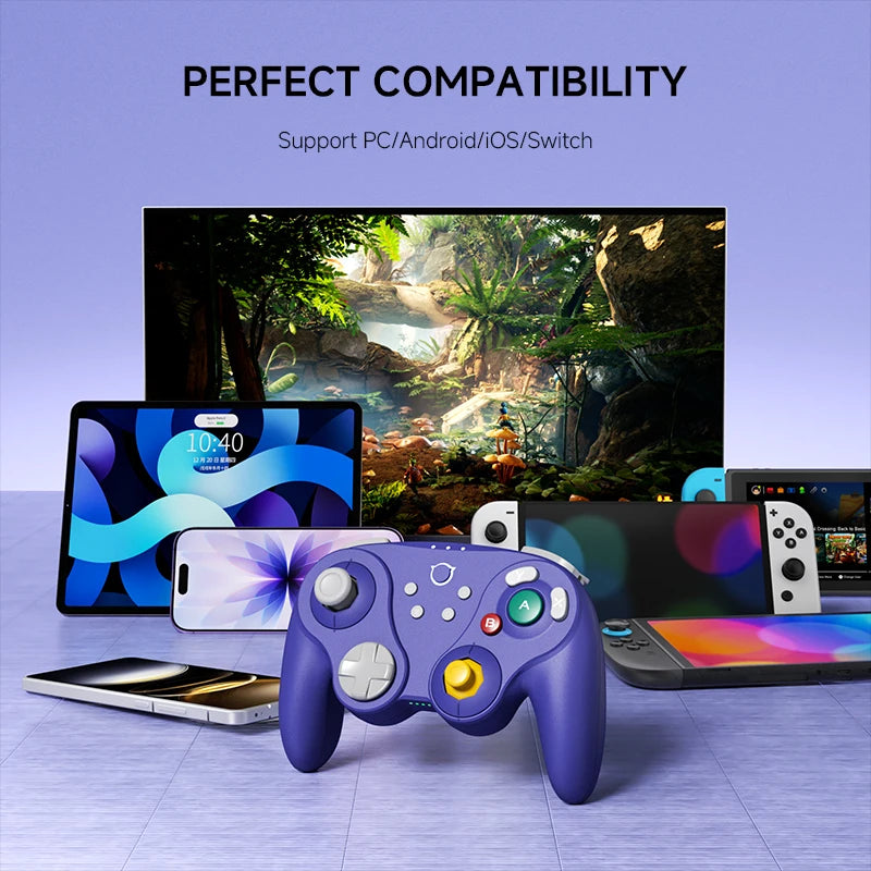 NYXI Warrior Wireless Switch Controller Purple Lite Version For PC Android