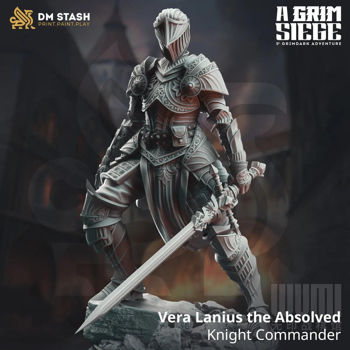 Original 3d Printed Knight'S Siege Series Wizard Angel Human Orc Half-Elf Dragon D&D Miniatures Action Figure Decoration Model