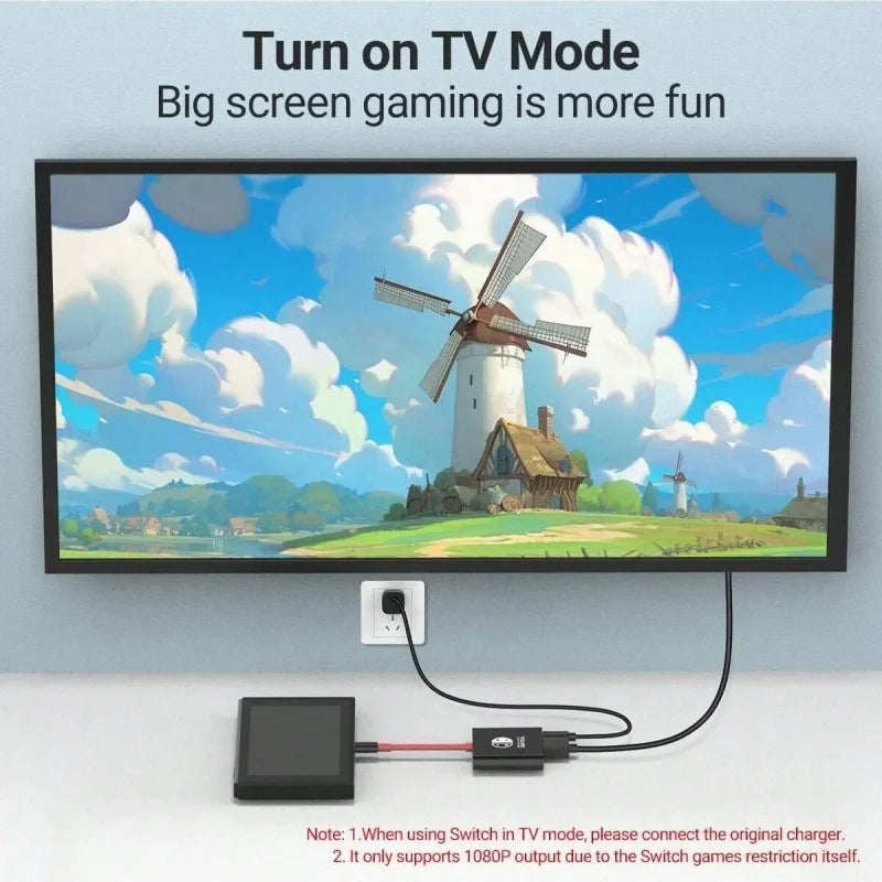 Switch Dock HDMI 4K USB 3.0 Hub Adapter USB C Splitter TV Portable Docking Station for Nintendo Laptops PC iPad MacBook Air Pro