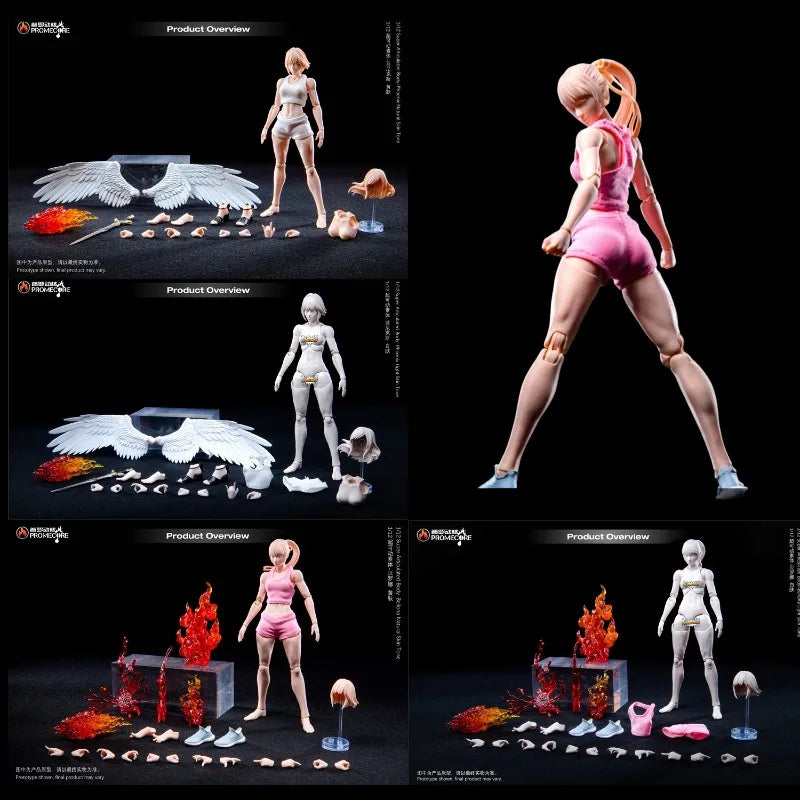 Pre-sale Promecore 1/12 Female Super Soft Body 6-inch White and Yellow Skin BattleGirl Action Figure Complete Set OfCollectible
