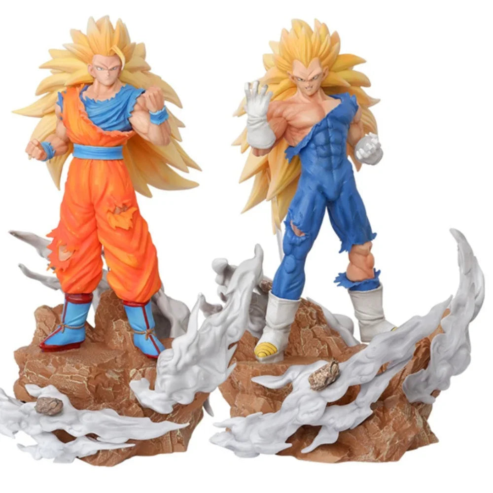 36cm Dragon Ball Anime Figure Son Goku Vegeta IV Figure Super Saiyan 3 Super Big Figures Saiyan  PVC Model Collection Gift Toys