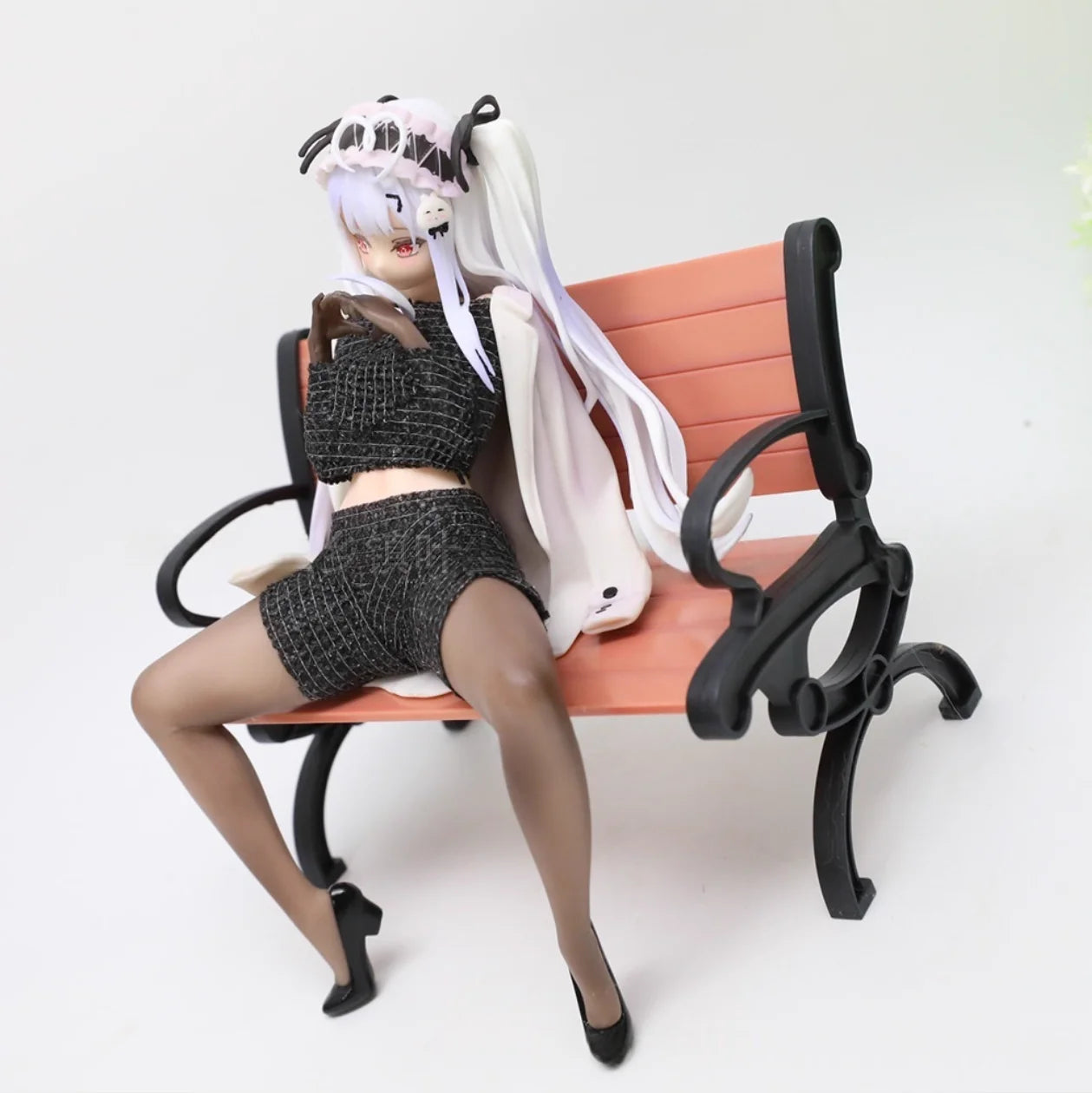 New Counter Current Tea Party Tokisaki Mio Beautiful Girl Anime Handmade Action Figures Desktop Case Decoration Ornament Gifts