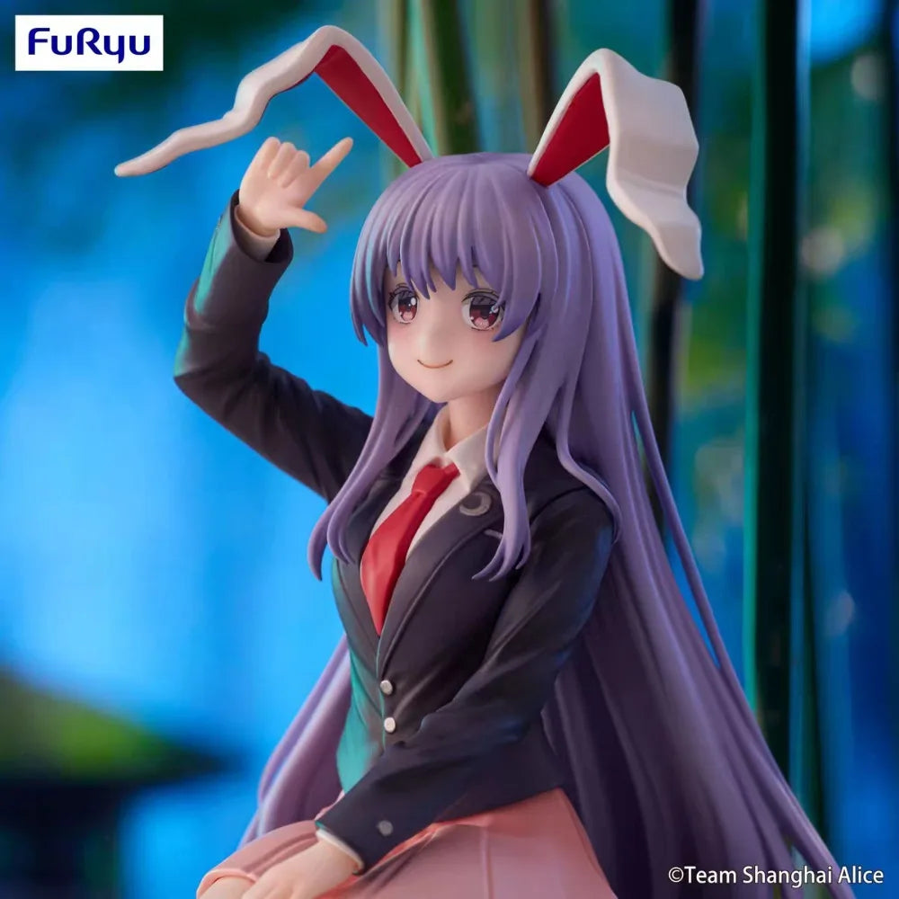 In Stock FuRyu Original Genuine Touhou Project Reisen Udongein Inaba Noodle Stopper Figure 15cm Anime Collections Model Toy Gift