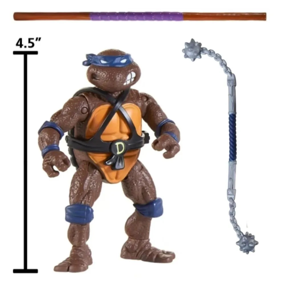 Teenage Mutant Ninja Turtles:4.7244 inches Remastered Leonardo Raphael  Michelangelo Donatello Action Figure  by Playmates Toys