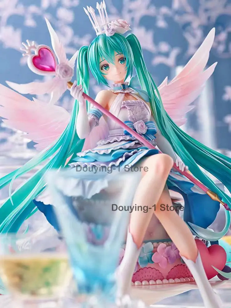 In Stock TAITO MIKU 2020 Memorial Day Sweet Angel Ver. 1/7 Action Figure 18cm PVC Collectible Model Gift