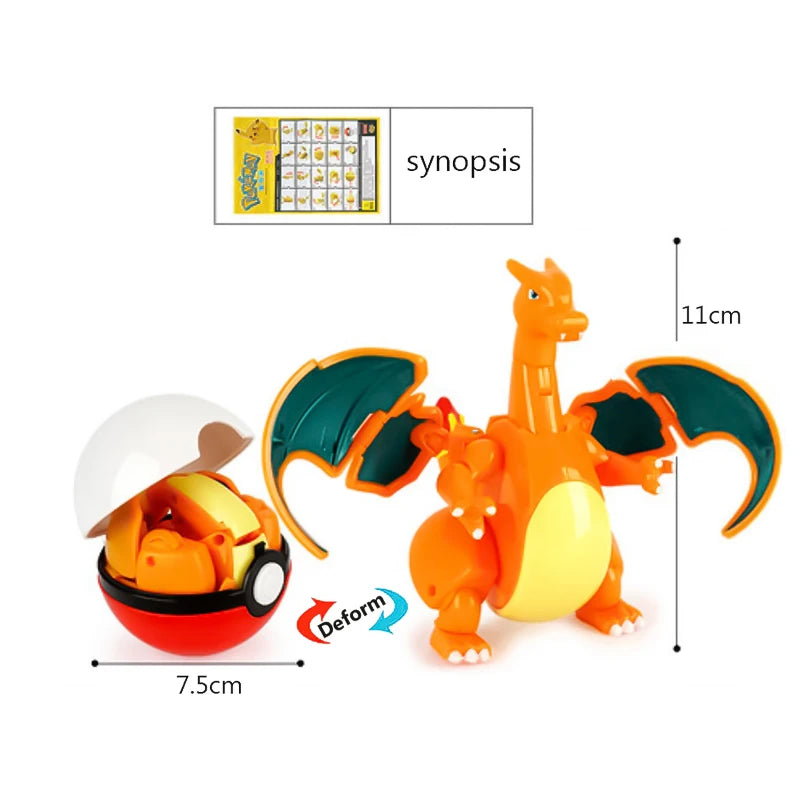 18 стила Pokemon Аниме Деформация Фигурки Pikachu Eevee Mewtwo Greninja Pokeball Фигура Домашни любимци Екшън Модел Играчки Детски Подаръци Играчки