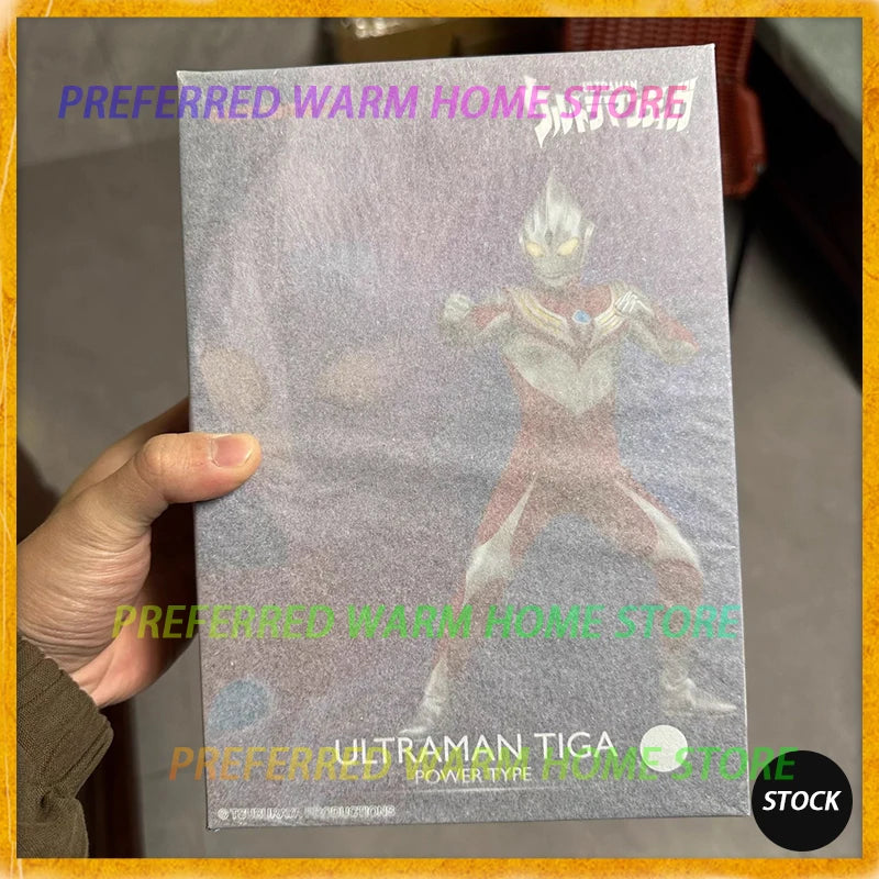 In Stock Alphamax Ultraman Tiga POWER TYPE Model Action Figures Model Collection Model Toy Cloth Clothes Red ver.