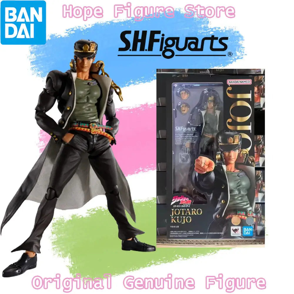 In Stock Genuine BANDAI SHFiguarts Jojos Bizarre Adventure Jotaro Kujo Figure Anime Action Model Toy