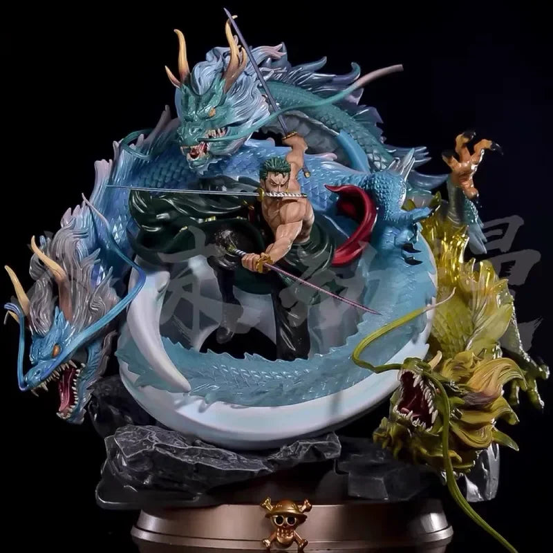One Piece Series Gk Black Pearl And Land Of Three Dragons Sauron And Three Blade Flow Super Large Figurine Model Ornament Gift