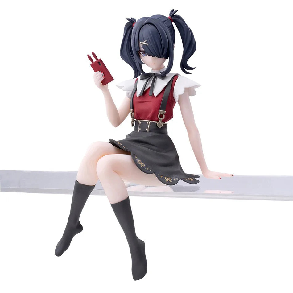 14CM Anime NEEDY GIRL OVERDOSE Noodle Stopper Figure KAnge Sitting Animation Model Toy Gift Collection Decoration Ornaments