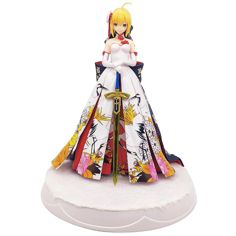 Saber Fate/Grand Order Sexy Kimono Figure Anime Sction Painted Saber Model Doll Collectible Figurine Toy Gift