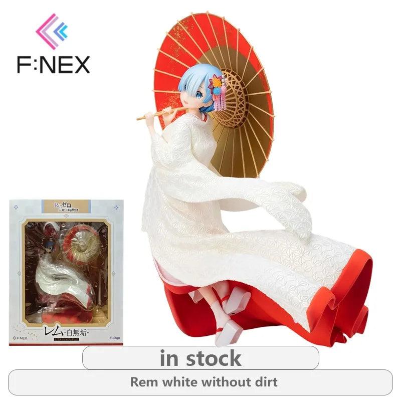 F:NEX Re: Living in A Different World From Scratch Series Ram White Bridal Kimono\Rem's Ghost Marriage Not Movable Figure Statue