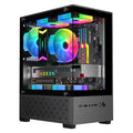 X2 PC Case Sea View Room Gaming Computer Desktop M-ATX ITX Motherboard Double-Sided Tempered Glass PC Gamer Cabinet