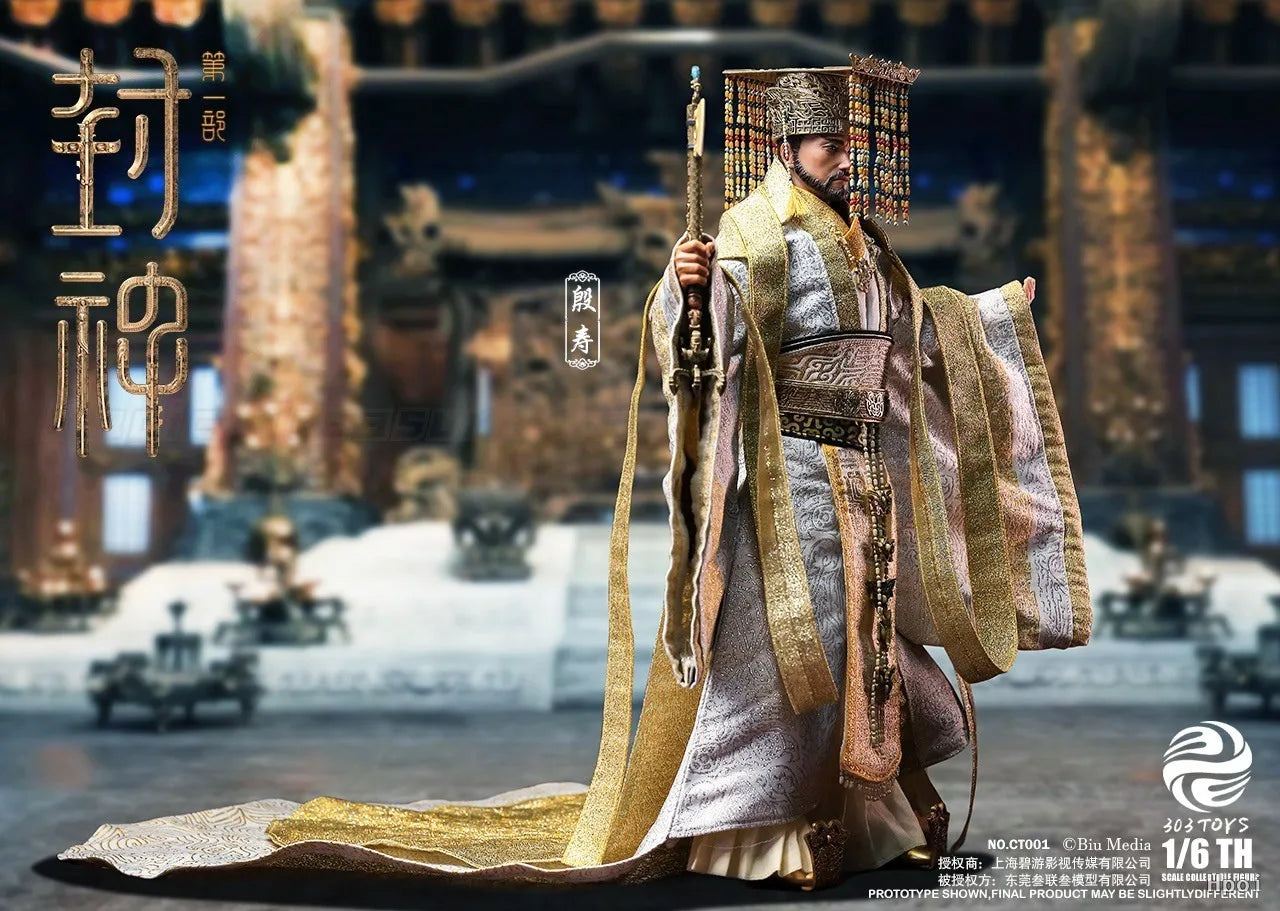 【In Stock】Original 303TOYS NO CT001 Fengshen Part 1 Chao Ge Fengyun Yin Shou King of Shang 1/6 Action Figure Toy Gift