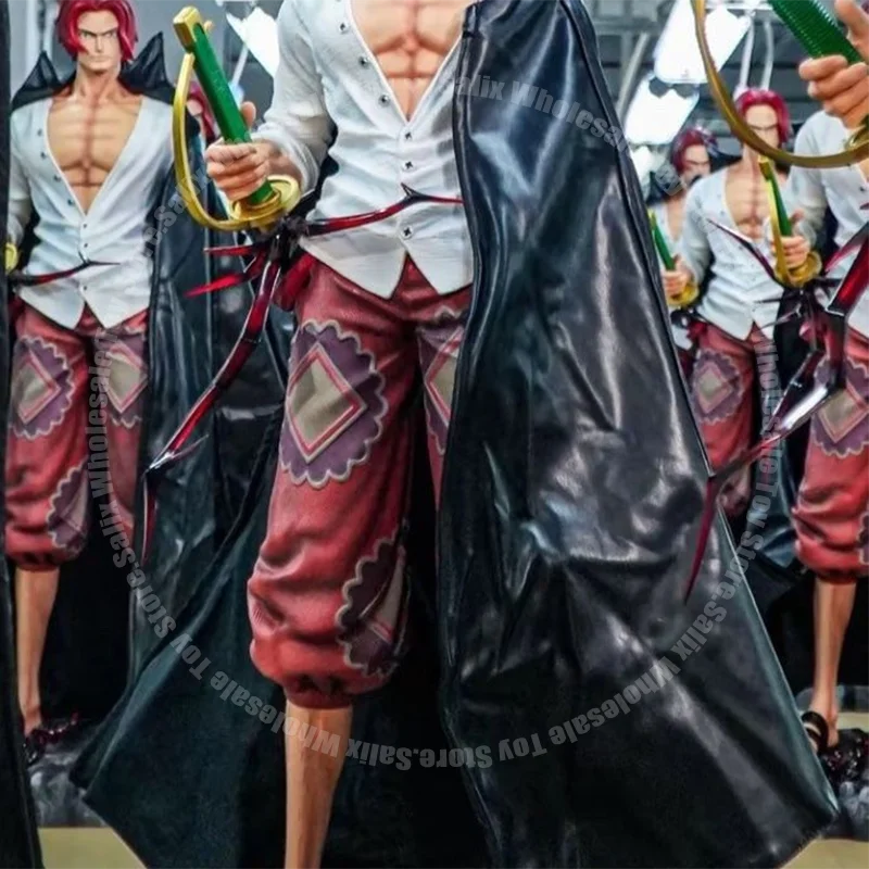 New Jt 70cm Shanks One Piece Anime Figure Red Hair Shanks Jt&Dx Toys Jt Statue Figures Pvc Statue Figurine Ornaments Collection