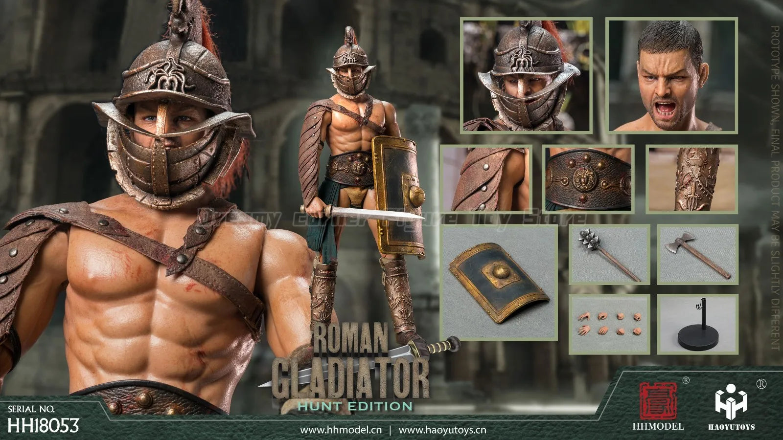 【In Stock】HHMODEL HAOYUTOYS HH18053 Imperial Legion Roman Gladiator Hunting Edition 1/6 Action Figure Model Collection Ornament