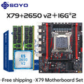 SOYO X79 Spiel Motherboard LGA 2011 Set mit E5 2650 V2 CPU 32G【16G * 2】DDR3 ECC RAM Speicher M.2 NAME Computer komponenten Mainboard