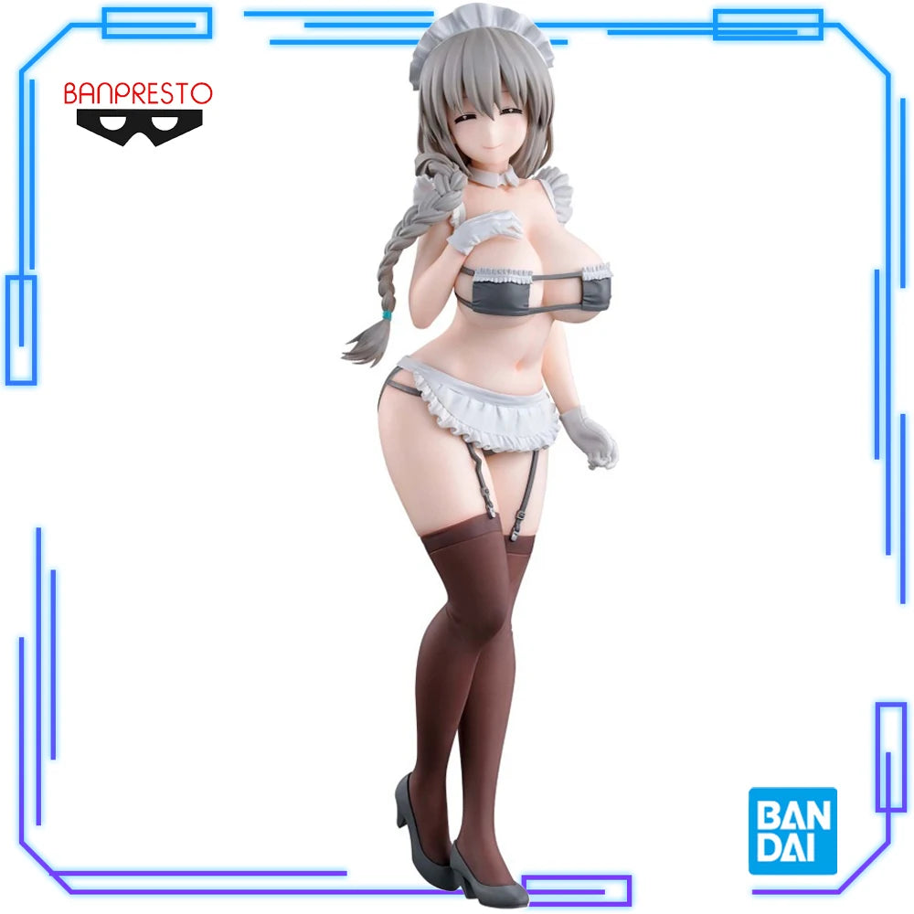In Stock Bandai Original Genuine Banpresto Uzaki-chan Wa Asobitai! GLITTER&GLAMOURS Uzaki Tsuki Maid Ver. 27cm Model Toy Figures