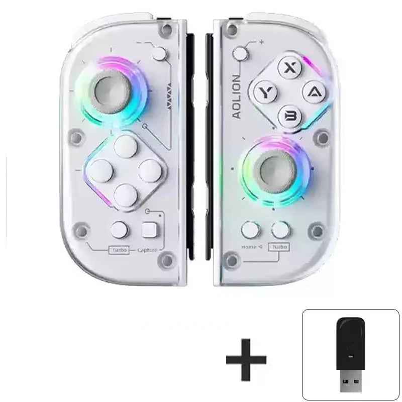 J20 BT 5.2 L/R JoyCon Gamepad For Nintendo Switch/Lite/Oled Joypad With RGB Light Game Controller Compatible With PC Android IOS