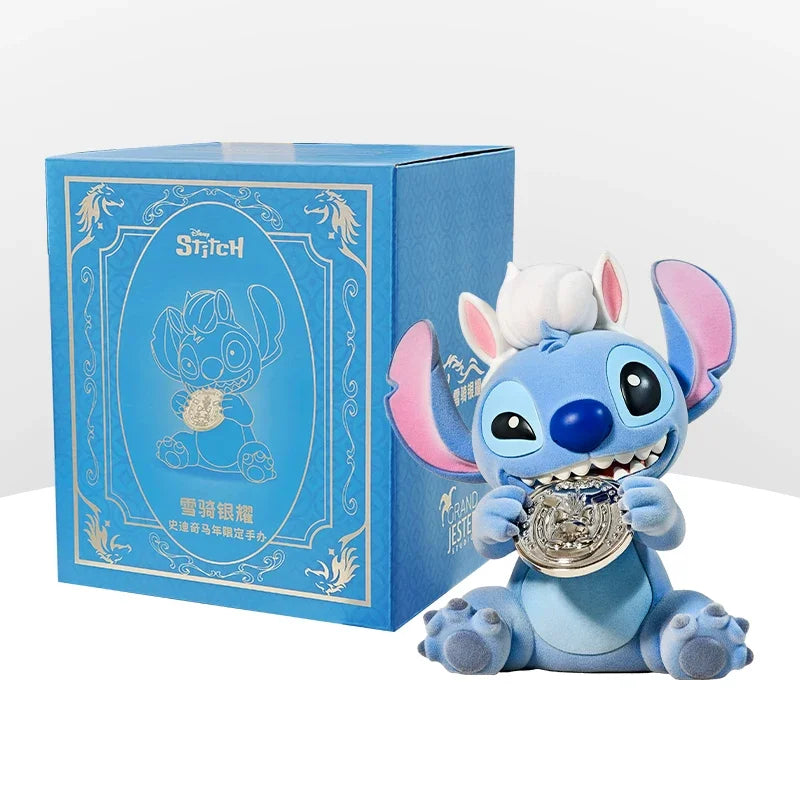 Disney Stitch Year of the Horse Limited Edition Anime Figure Collectible Toy with Gift Box for Desktop Decoration Birthday Gifts