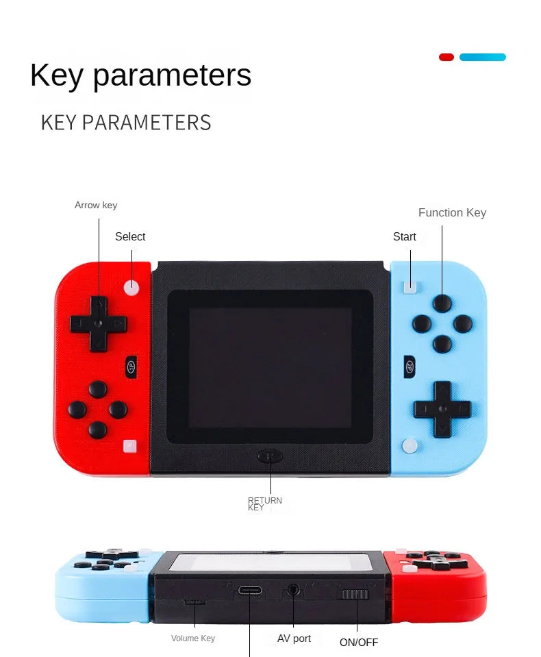 Retro Handheld Spielkonsole 8 Bit Video Spiel Portail Gebaut In 1000 Spiele 3.5 ''Mini Consola Videojuegos Tragbare Player Spiele