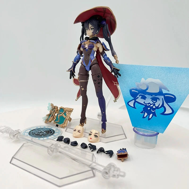 15cm Figma #548 Mona Anime Figure Mona Mirror Reflection of Doom Action Figure #1718 Traveler Figure Collectible Model Toys Gift