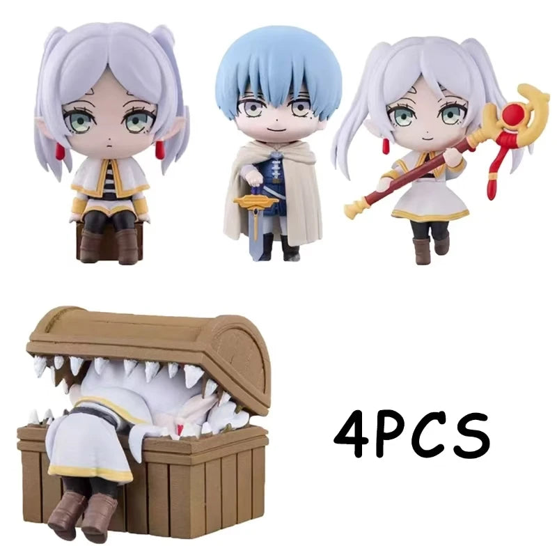 4pcs Frieren: Beyond Journey's End Anime Figure Sitting Fern Action Figures Frieren Noodle Stopper Figure Model Toys