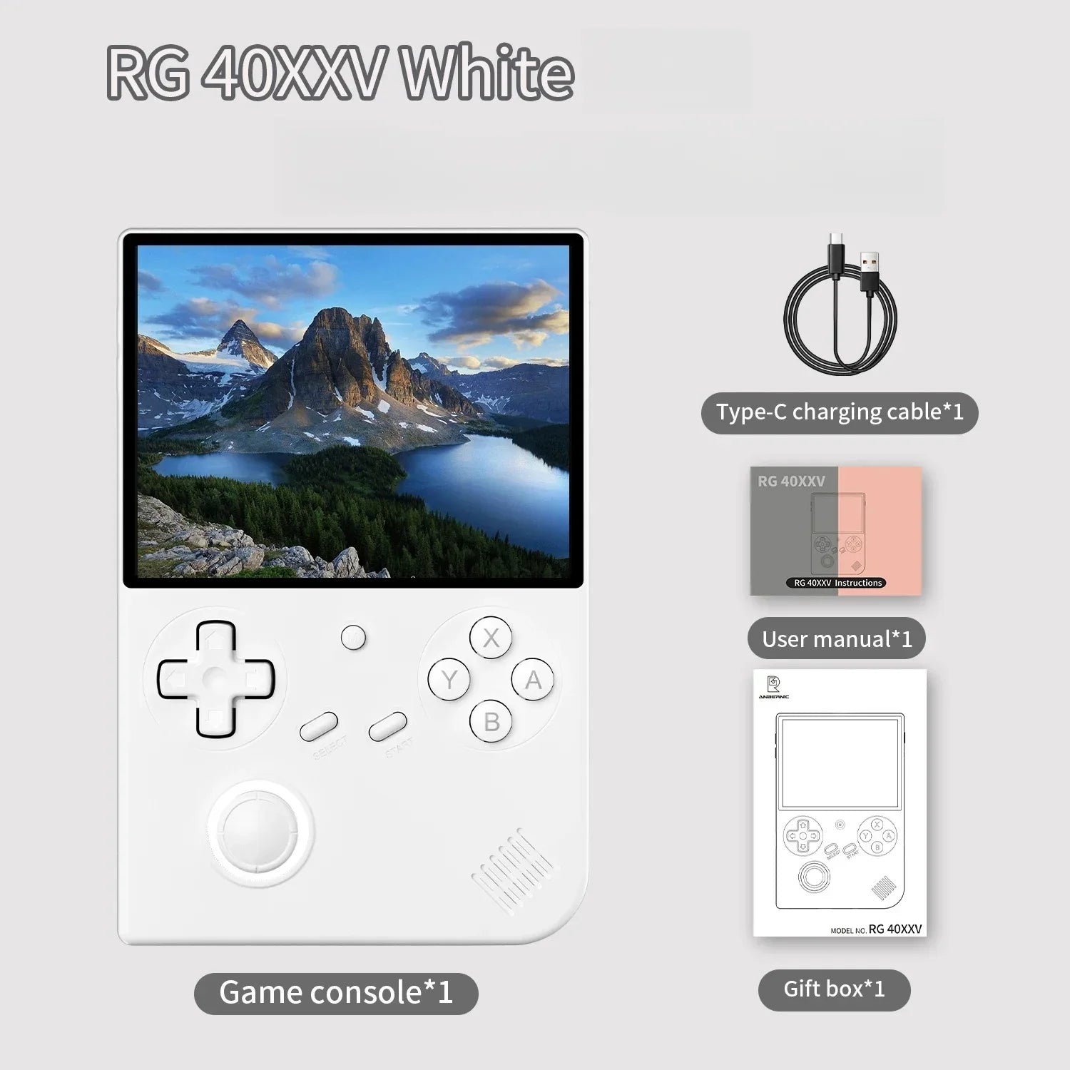 ANBERNIC RG 40XXV Retro Handheld Game Console 4.0 inch 640*480 IPS Screen Linux 64bit System With RGB Light 256G PSP 300+ Games