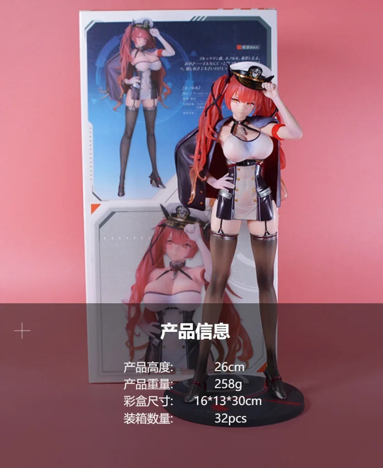 26 cm große Azur Lane Figur USS Honolulu in Originalverpackung, stehende Puppe, Actionfigur, Sammlerstück, Modell, Dekoration, Spielzeug, Geburtstagsgeschenk