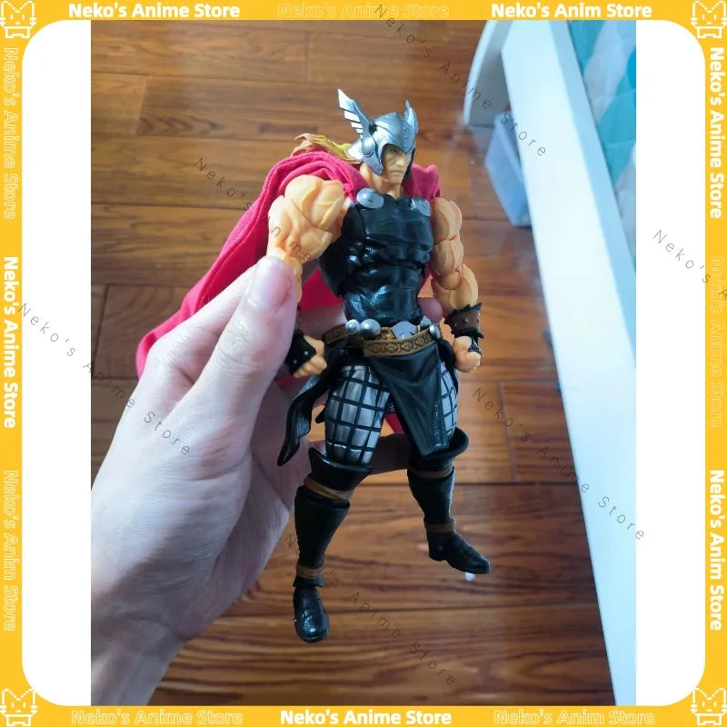 【In Stock】Kaiyodo Yamaguchi Revoltech Marvel Thor Action Figure Anime Model Trendy Toys Desktop Doll Collectibles Gift Figure