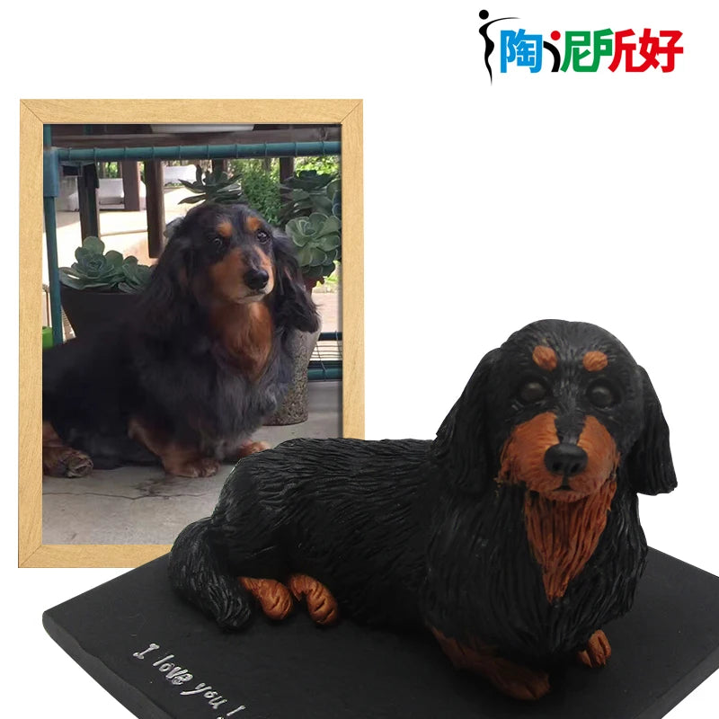 Custom Handmade Pet Bobblehead Figurines, Personalized Clay Dolls 3d Statue Sculpture from your photo, Cat and dog model design