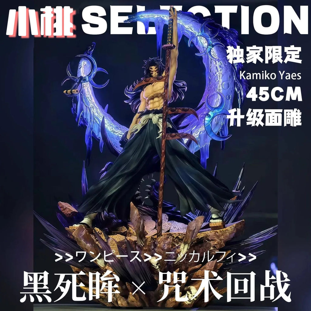 45CM Kokushibo X Jujutsu Kaisen Demon Slayer Anime Figure GK Moon Breathing Figurine ‌PVC Statue Decor Collection Model Toy Gift