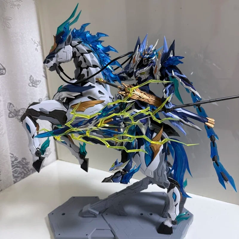 Hot In Stock Motor Nuclear Assembly Zhao Yun Yulan White Dragon Horse Alloy Skeleton Movable Model Collectibles Decoration Toys