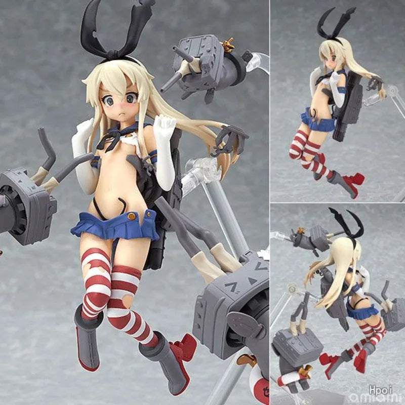 In Stock Original Max Factory FigFIX #001 Kantai Collection KanColle Shimakaze 13cm PVC Anime Figure Toy Gift Ornament