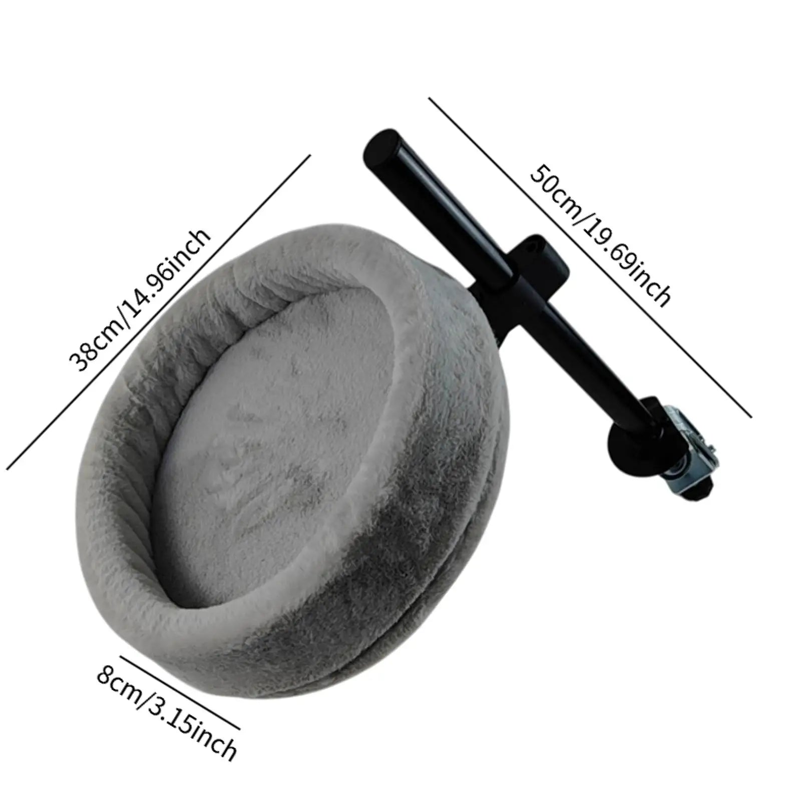 Cat Desk Bed Cat Hammock Elevated Round Sturdy Bed 360° Rotation Cat Nest Kitten Furniture for Home Office Clamping Table