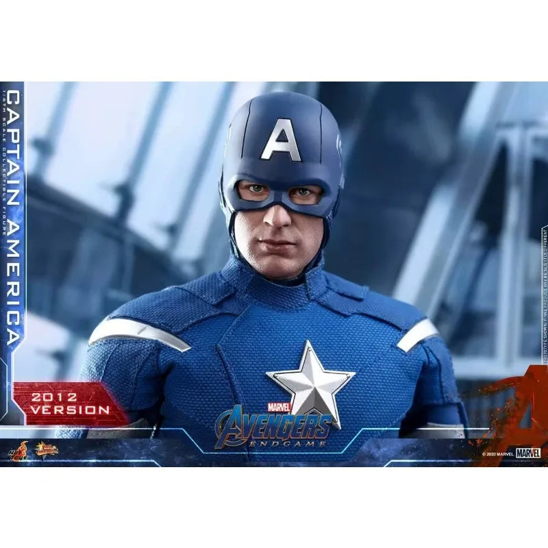Original Hot Toys MARVEL AVENGERS ENDGAME Captain America 2012 Version Anime Figure Toys Model Collection