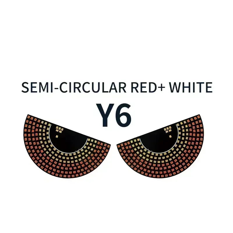 USB Dynamic Devil Eyes Light Car Windshield Dynamic LED Matrix Panel Screen Light for Car Truck Window Decor Lighting