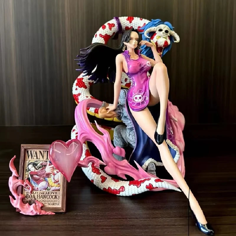 20 см One Piece Аниме Фигурка Boa Hancock Фигура Empress BT Седнала Поза Фигурка PVC Gk Статуя Модел Кукла Колекция Играчки Подарък