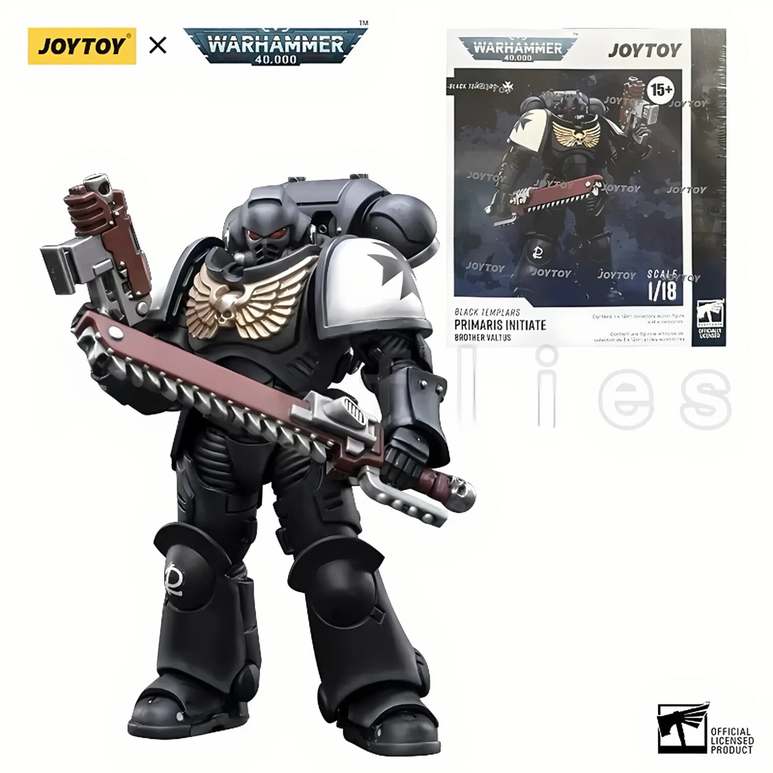 1/18 JOYTOY Action Figure 40K Black Templar Figure And Mechas Anime Model Toy