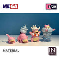 [IN STOCK] 1/20 Scale World Figure [BQG] - Slowpoke & Slowbro & Slowking & Mega Slowbro
