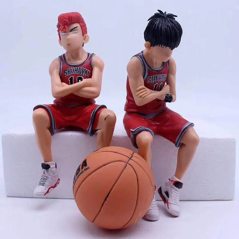 Japan Anime Figure Slam Dunk Toy Doll Sakuragi Hanamichi Rukawa Kaede PVC Cake Figurine Decoration Model Props 15cm
