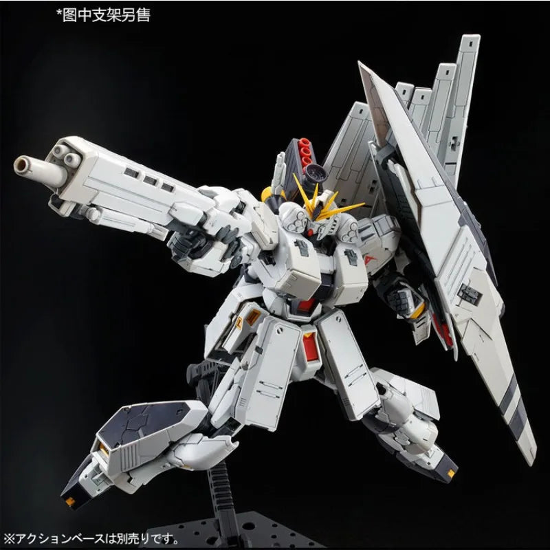 Bandai Genuine RG RX-93 V GUNDAM HWS Anime Action Figure Robot Periphery Collectible Assembly Model Toys Ornaments Gift Children